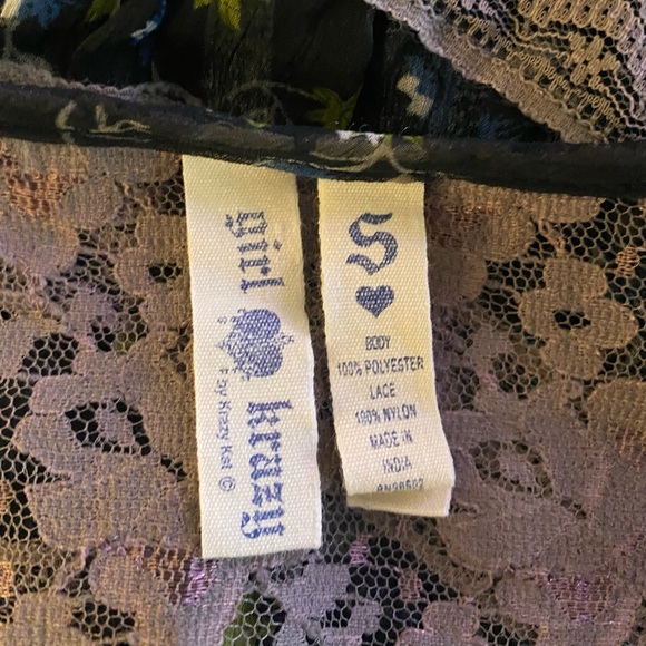 Girl Krazy by Krazy Kat Sheer with Lace Tank Top / Blouse Size Small - Picture 5 of 5